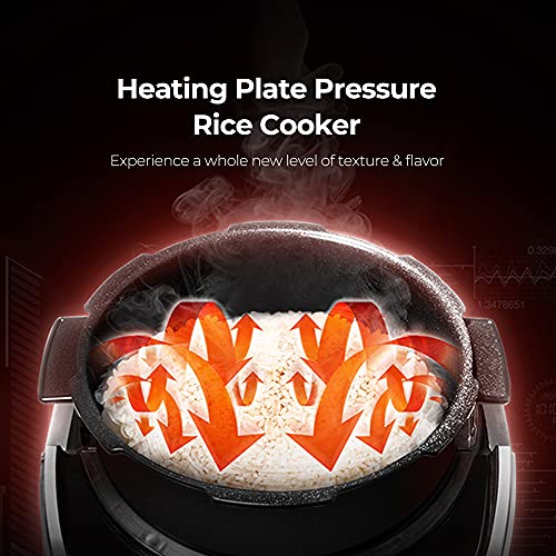 Cuckoo CRP-P0609S 6 Cup Electric Heating Pressure Rice Cooker & Warmer – 12 Built-in Programs Including Glutinous (White), Mixed, Brown, GABA, Black