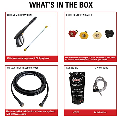 Simpson Cleaning CM61082 3200 PSI at 2.4 GPM Clean Machine Cold Water Residential Gas Pressure Washer, Natural