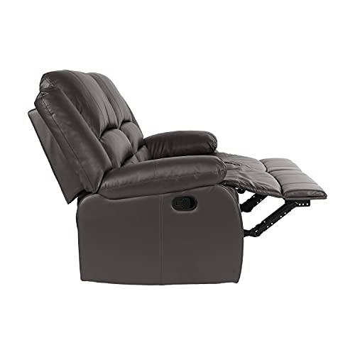 Lexicon Azrael Faux Leather Double Manual Reclining Loveseat, 62