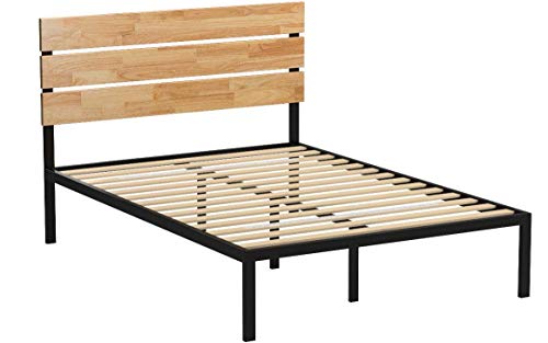 Zinus Paul Metal and Wood Platform Bed with Wood Slat Support, Full