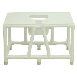 MJM PVC Framed Non-Slip Bedside Commode