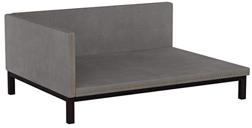 DHP Dale Upholstered Daybed/Sofa Bed Frame, Full Size, Grey Linen