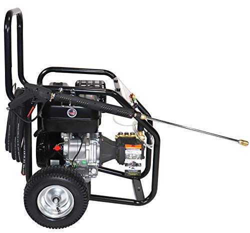 Erie Tools Cold Water High Pressure Power Washer 4.5 GPM 3600 PSI 13 HP Gasoline Engine with Gun Wand Hose and Nozzles
