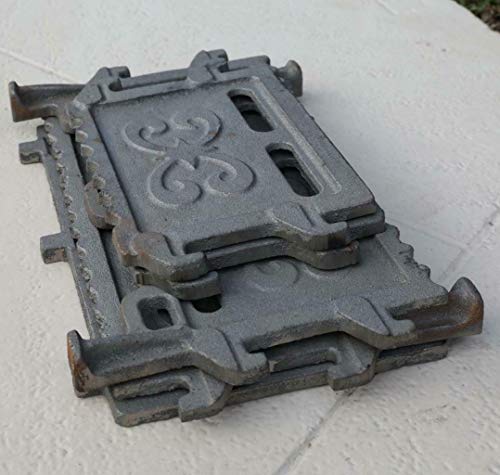 CKG Heavy Duty Cast Iron Mangal Russian Shashlyk BBQ Brazier Portable Barbeque Grill - Folding Picnic Camping Outdoor Travel 8 Skewers Brazier 17kg/37LB – Grey