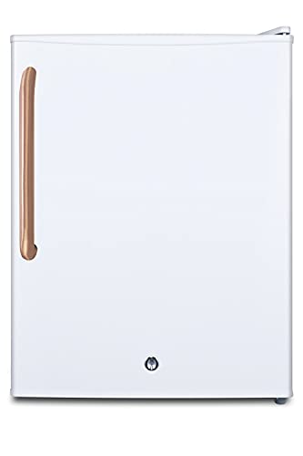 Summit Appliance FS30LTBC 24.63 x 18.5 x 17.75 in. Compact Manual Defrost All-Freezer with Lock & Copper Handle44; White