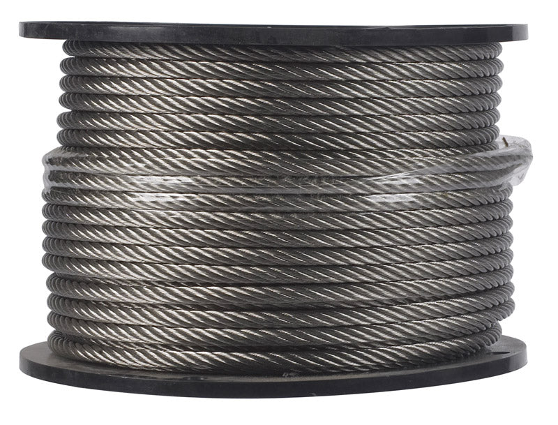 Campbell Chain  Electro-Polish  Stainless Steel  1/4 in. Dia. x 250 ft. L Cable