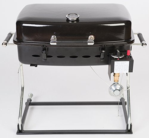 Faulkner 51322 Black Barbecue Grille with Disposable Bottle Adapter