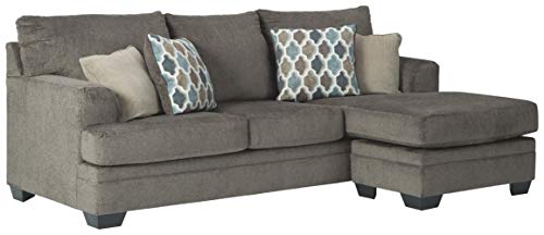 Signature Design by Ashley Dorsten Upholstered L-Shaped Sofa, Reversible Chaise, Gray