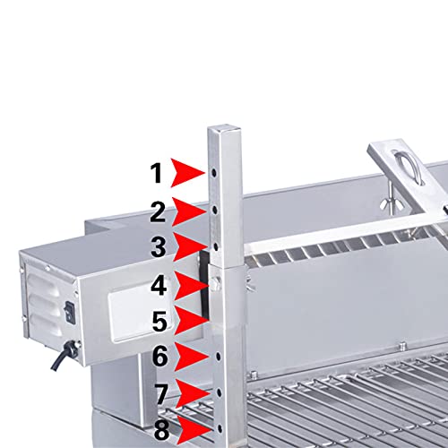 INTSUPERMAI Spit Roaster Rotisserie Grill Rotisserie kit Stainless Steel Spit 46
