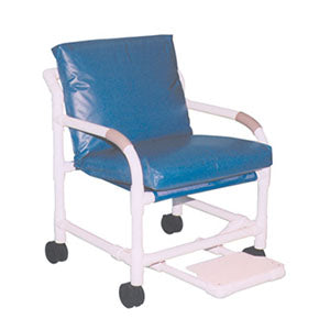 MJM Transport Chair with Non-Magnetic Casters and Footrest