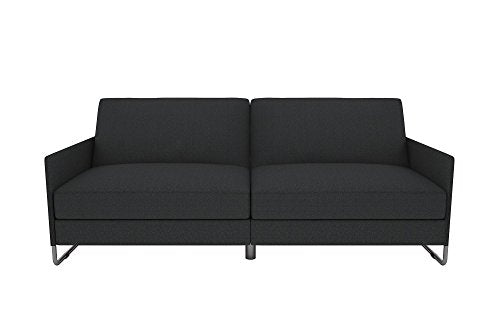 DHP Pembroke Convertible Futon Sofa Bed, Grey Linen