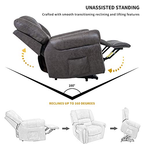Lift Chairs Recliners Lift Chairs Electric Recliner Chairs with Remote Control Soft Fabric Lounge