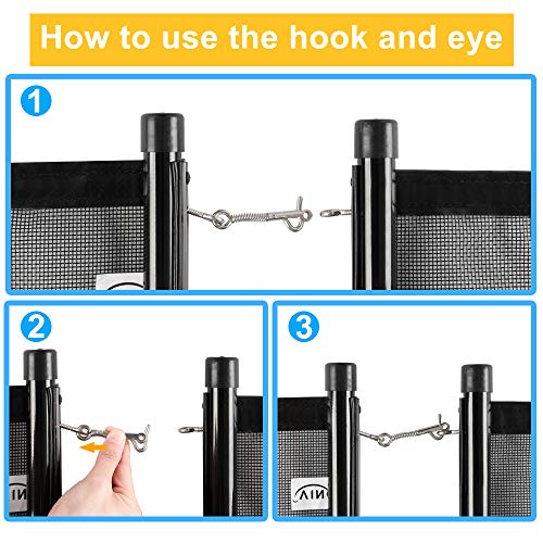 VINGLI Pool Fence 4Ft x 48FtSwimming Pool Fence in Ground Life Saver Fencing, Black