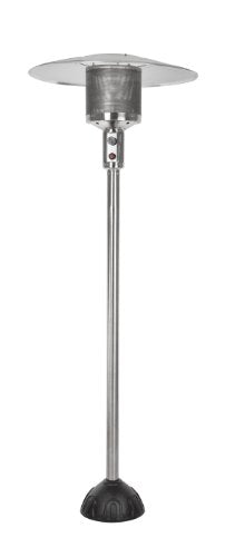 Fire Sense Stainless Steel Natural Gas Patio Heater | 76 Inch Gas Hose | 45,000 BTU Output | Piezo Ignition System | Heavy Duty Mounting Plate | Portable Outdoor Heat Lamp | CSA Approved