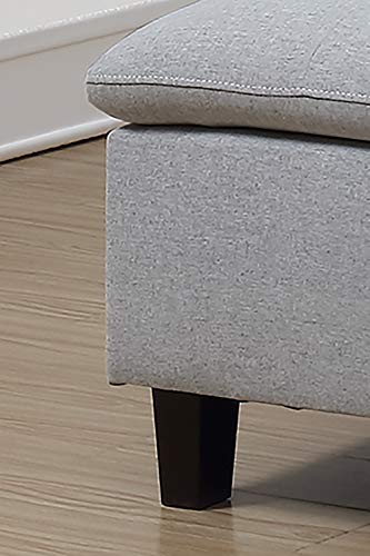 Bobkona Sectional Sofa Set Grey