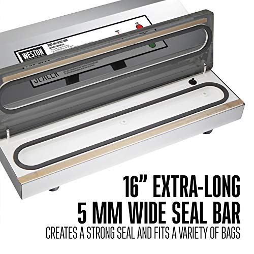 Weston Pro-2300 Commercial Grade Stainless Steel Vacuum Sealer (65-0201), Double Piston Pump, Pro-2300 (Stainless Steel)