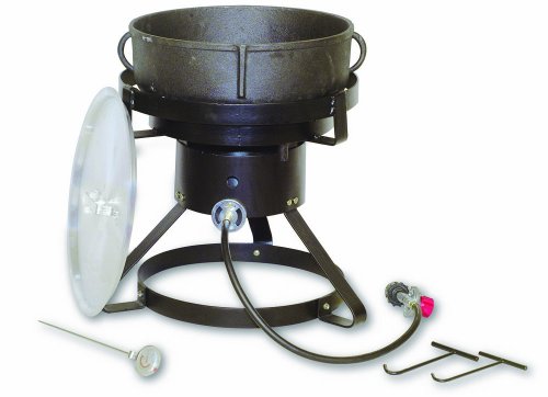 King Kooker 1720 17-1/2-Inch Outdoor Cooker with 5 Gallon Cast Iron Jambalaya Pot Package