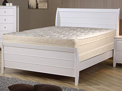 Comfort Bedding Firm Foam Encased Eurotop Pillowtop Innerspring Mattress, Good for The Back, Queen, 1