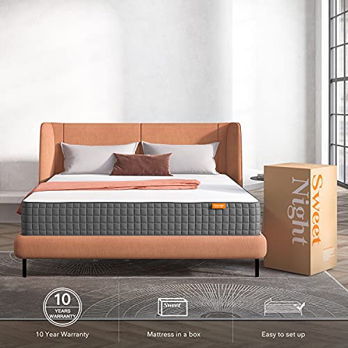 Queen Mattress, Sweetnight Breeze 10 Inch Queen Size Mattress-Infused Gel Memory Foam Mattress for Cool Sleep, Supportive & Pressure Relief, Medium Firm