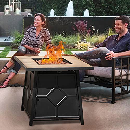 SUNSITT Outdoor Propane Fire Pit Table 28