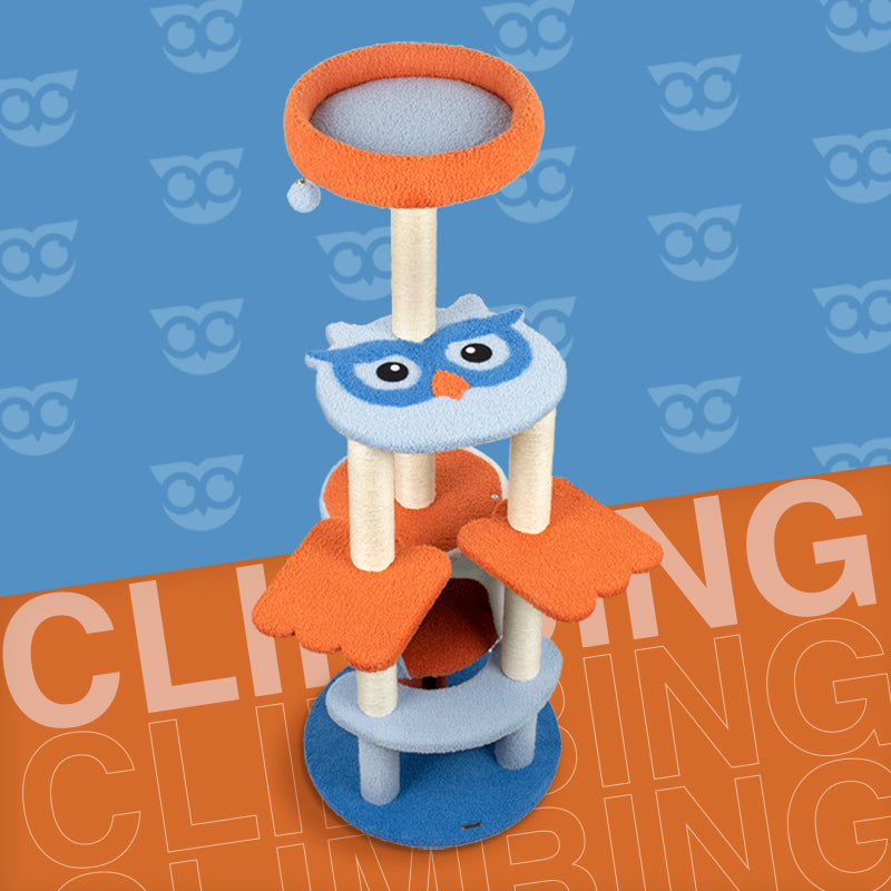 Owl Pattern Cat Tree