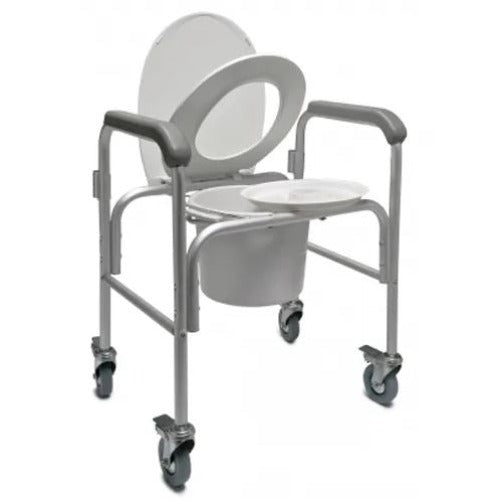 Graham-Field Three-in-one Aluminium Commode With Backbar and Casters