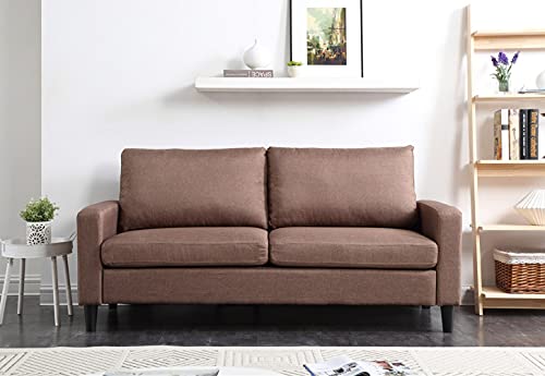 Nathaniel Home Modern Loveseat Couch Sofas, Brown