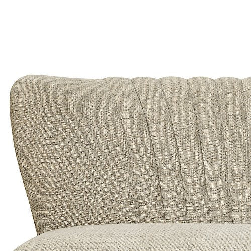 Pulaski Mid Century Vertically Channeled Settee in Kendrick Oatmeal, 50.39