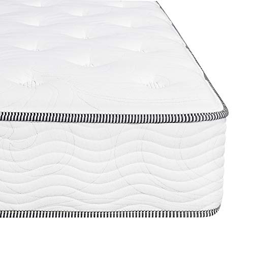Olee Sleep 10 Inch Milky Way Tight Top Hybrid Mattress, Queen, White