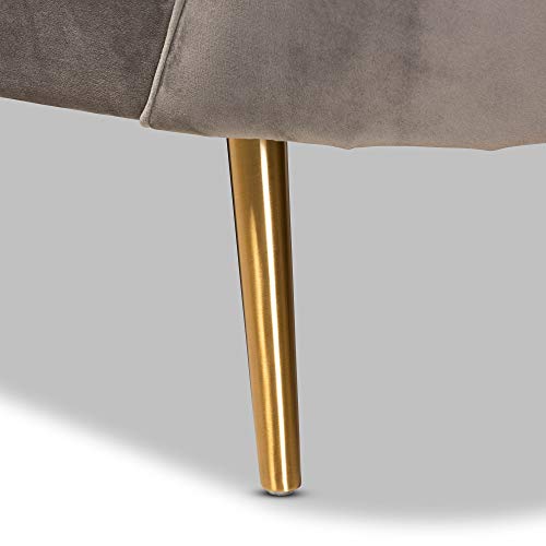 Baxton Studio Kailyn Sofas, Grey/Gold