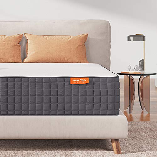 Sweetnight King Mattress, 10 Inch King Size Mattress in a Box, Gel Memory Foam Bed Mattress for Cool Sleep and Pressure Relief, Medium Firm Foam Mattress