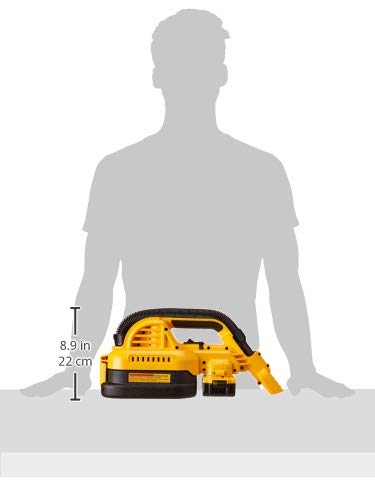 DEWALT 20V MAX Cordless Vacuum Kit, Wet/Dry, Portable, 1/2-Gallon (DCV517M1) , Yellow