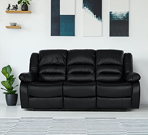 Lexicon Azrael Faux Leather Double Manual Reclining Sofa, 82