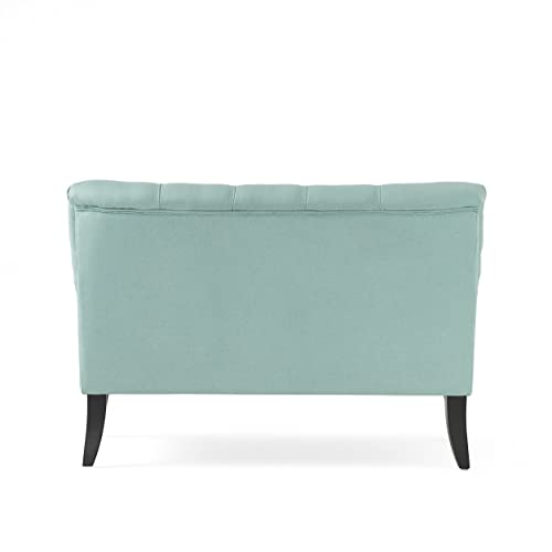 Christopher Knight Home Nicole Fabric Settee, Light Blue
