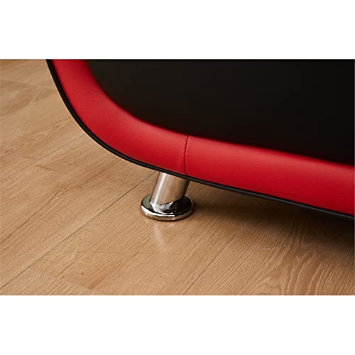 Kingway Furniture Lilian Faux Leather Livingroom Sofa in BlackRed