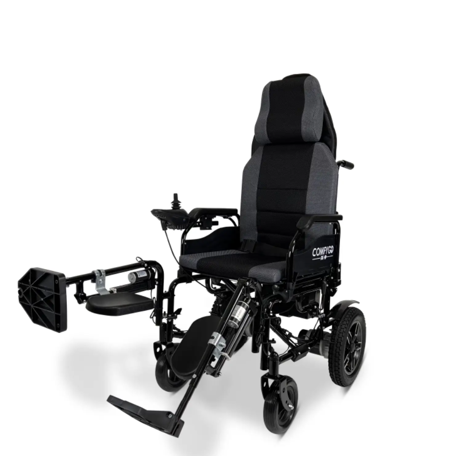 ComfyGO X-9 Electric Wheelchair with Automatic Recline 10 Mile Range New