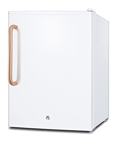 Summit Appliance FS30LTBC 24.63 x 18.5 x 17.75 in. Compact Manual Defrost All-Freezer with Lock & Copper Handle44; White