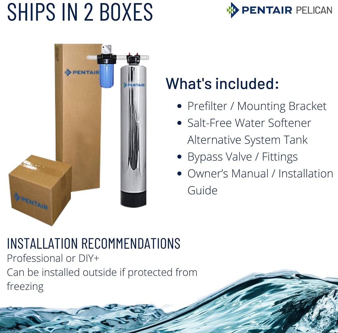 Pentair Pelican NS3-P NaturSoft Water Softener Alternative Salt-Free Technology New