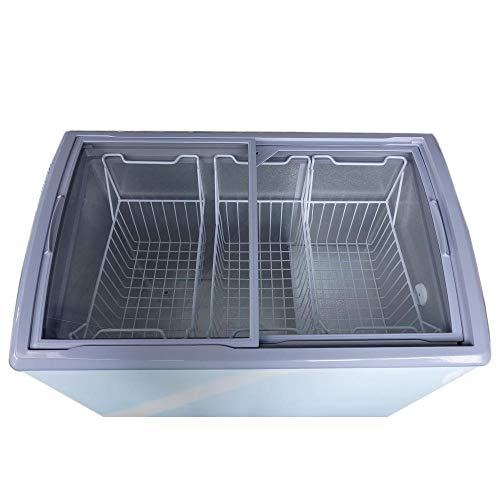 Premium PFR740G 7.4 cu. ft. Chest Freezer with Curved Glass Top in White