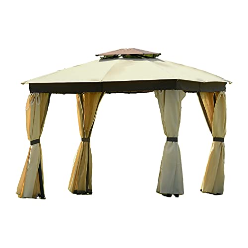 LXYLY Patio Gazebo Canopy with Removable Zipper Netting Outdoor Patio Gazebo Tent for Yard Patio Garden Outdoor Party