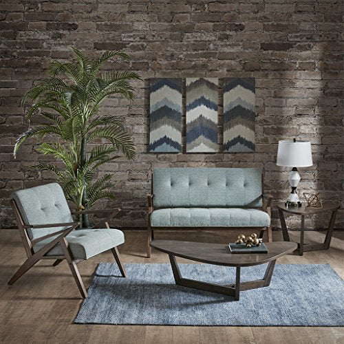 Ink+Ivy Rocket Accent Loveseat - Solid Wood, All Foam Two Deep Seat Settee Mid-Century Short Sofa - Retro Accent Loveseat For Living Room