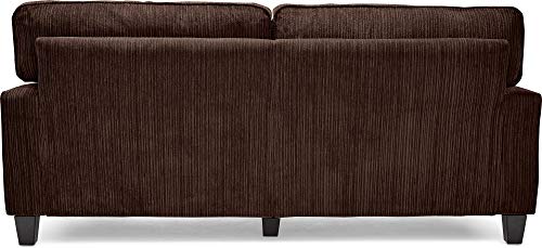 Serta Palisades Upholstered Sofas for Living Room Modern Design Couch, Straight Arms, Soft Fabric Upholstery, Tool-Free Assembly - 78
