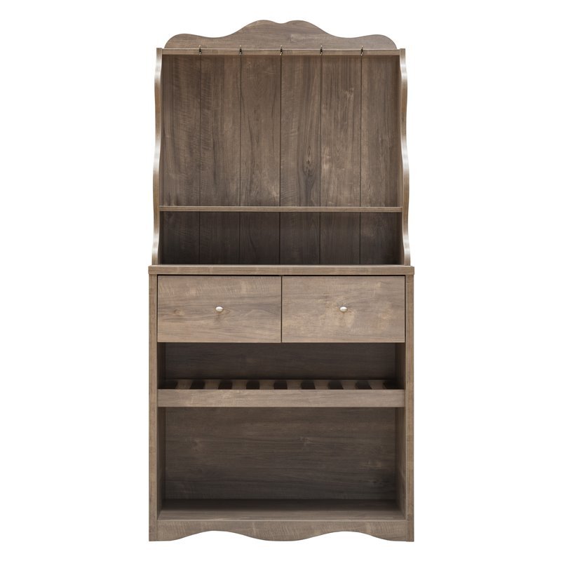 Transitional Wooden Bakers Rack