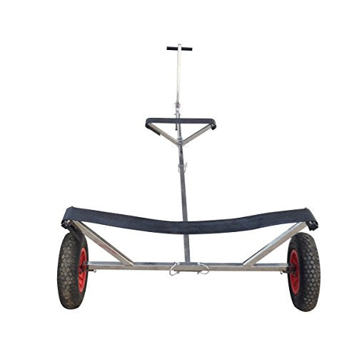 Stainless Steel Boat Launching Dolly for Inflatable with 16” Wheels Hand Trailer