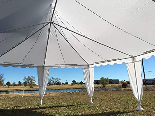 DELTA Canopies 29'x21' Decagonal Wedding Party Tent Canopy Gazebo Heavy Duty Water Resistant White