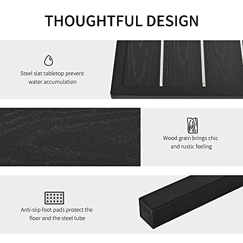 Outsunny 4-Piece Patio Furniture Set Garden Conversation Set with Soft Washable Cushions & Strong Steel Frame, Beige