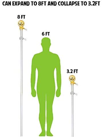 Flags Imp 8 Foot Aluminum Silver Pole with (Ball) (Fоur Paсk)