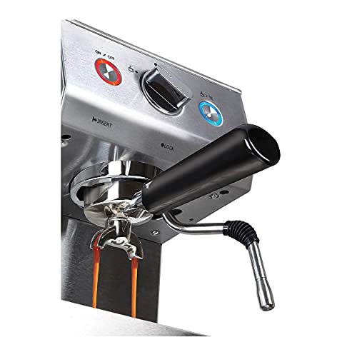 Capresso Cafe Select Professional Stainless Steel Espresso and Cappuccino Machine with Handheld Tamper and Frothing Pitcher Bundle (3 Items)