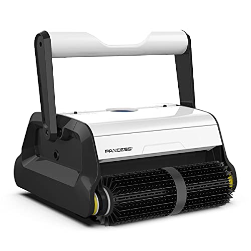 PAXCESS Robotic Pool Cleaner with Wall-Climbing Function,Dual 180um Large Filter Basket,Tangle-Free Cord Up to 50 Feet,Automatic Pool Vacuum, Intelligent Cleaning for Above/In-ground Swimming Pool