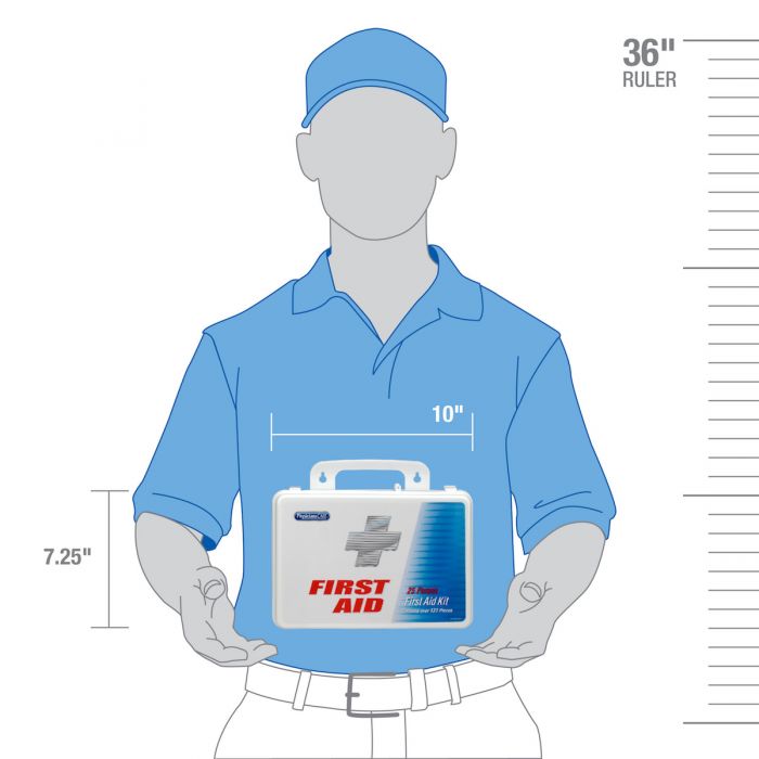First Aid Only 25 Person Office First Aid Kit, 131 Pieces, Plastic Case (Case of 7)